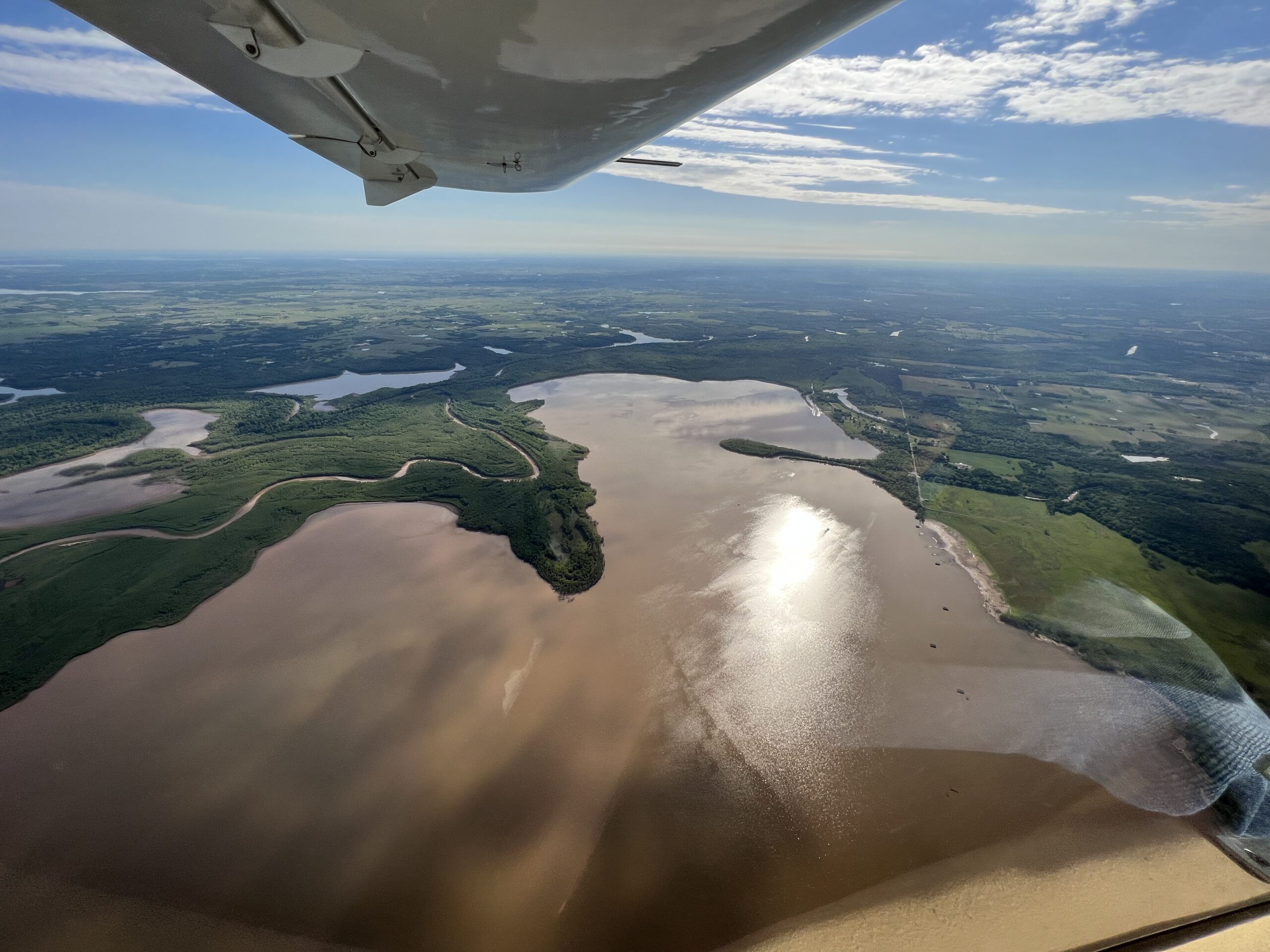 Aerial landscape view